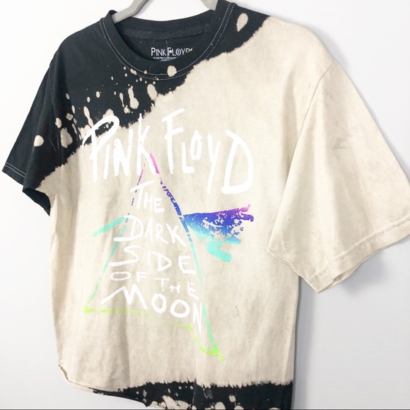 Pink Floyd NWOT Semi Crop Bleached Band Tee - Picture 2 of 8